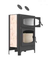 Печь-камин с шамотом Бавария Эко с духовкой и плитой в Гомеле