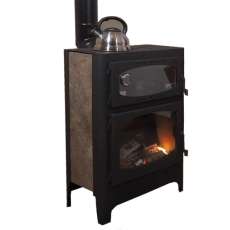 Печь-камин недорогая Бавария Эко с духовкой и плитой фото в Гомеле