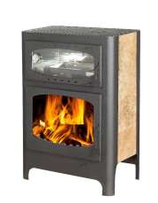 Печь-камин стальной Бавария Эко с духовкой и плитой фото в Гомеле