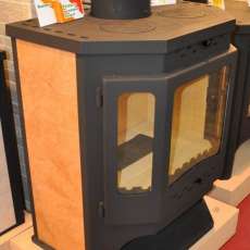 Стальной камин с шамотом Бавария призматик с плитой фото в Гомеле