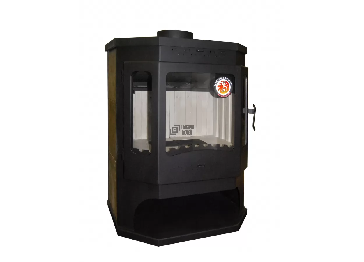 Печь-камин БАВАРИЯ ПРИЗМАТИК с плитой (Экокамин) фото в Гомеле