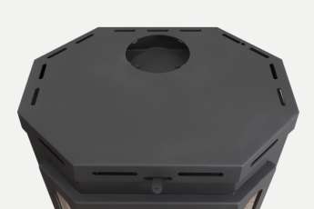 Стальная печь-камин Бавария призматик пристенно-угловой фото в Гомеле