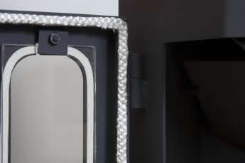 Стальной недорогой камин Бавария призматик пристенно-угловой фото в Гомеле