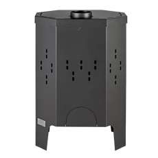 Печь-камин Бавария призматик пристенно-угловой фото сзади в Гомеле