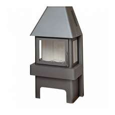 Стальной камин Бавария три стекла графит фото в Гомеле