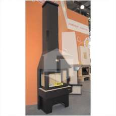 Недорогой камин Бавария 3 стекла чёрная фото в интерьере в Гомеле