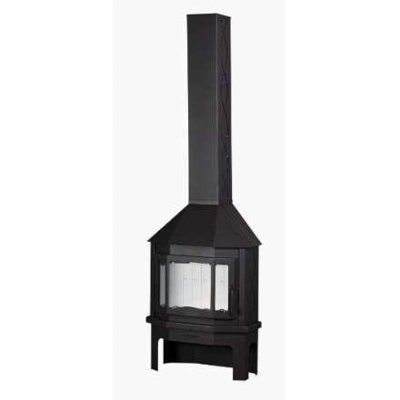 Камин Мюнхен пристенно-угловой чёрный Амазонка бай фото в Гомеле