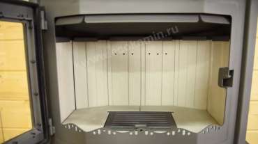 Стальной камин с шамотом Бавария Мюнхен графит фото в Гомеле