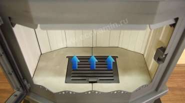 Стальной камин Мюнхен пристенно-угловой графит фото в Гомеле