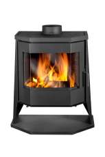 Стальной камин с шамотом Бавария панорама призма с плитой фото в Гомеле