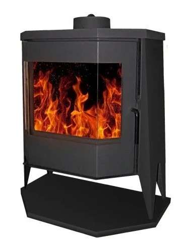 Печь-камин Бавария панорама призма с плитой Амазонка бай фото в Гомеле