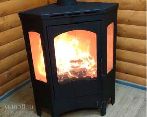 Недорогой камин со стеклами Бавария панорама угловая фото в Гомеле