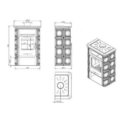 Купить Печь-камин Печь-камин NORDflam Vera чугун в Гомеле Амазонка бай фото в Гомеле