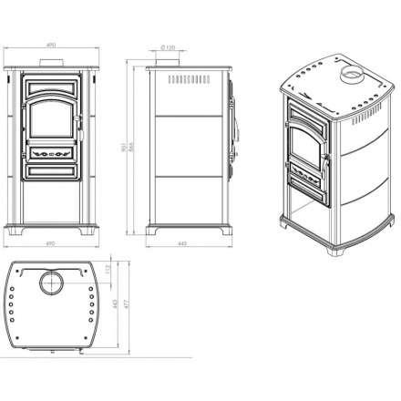 Купить Печь-камин NORDflam Merido в Гомеле Амазонка бай фото в Гомеле