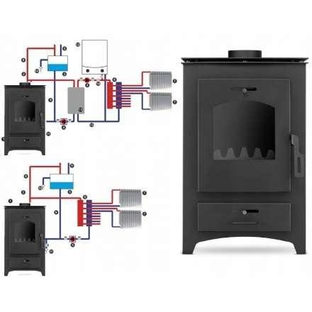 Печь-камин Blist B MAX E с водяным контуром Амазонка бай фото в Гомеле