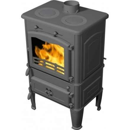 Печь-камин FireWay Dacha с варочной поверхностью патина бронза Амазонка бай фото в Гомеле