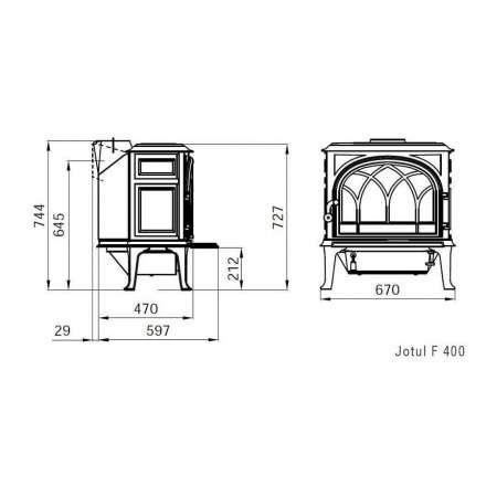 Чугунная печь камин Jotul F 400 BP в Гомеле
