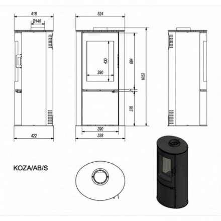 Купить Печь-камин Kratki Koza/AB/S/DR в Гомеле Амазонка бай фото в Гомеле