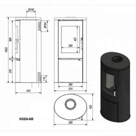 Купить Печь-камин Kratki Koza/AB в Гомеле Амазонка бай фото в Гомеле