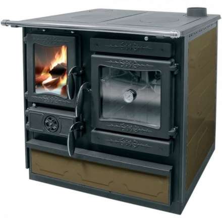 Печь-камин Guca GULIVER с плитой - bordo, cream в Гомеле