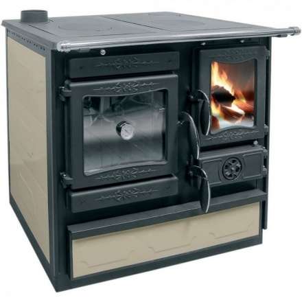 Печь-камин Guca GULIVER с плитой - bordo, cream Амазонка бай фото в Гомеле