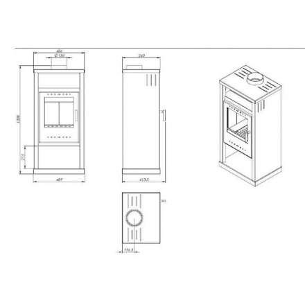 Купить Печь-камин NORDflam Pireus в Гомеле Амазонка бай фото в Гомеле
