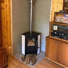 Купить Печь-камин Везувий ПК-01 (270) угловой бежевый 9 кВт в Гомеле в Гомеле