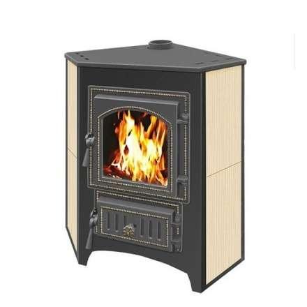 Печь-камин Везувий ПК-01 (270) угловой бежевый 9 кВт Амазонка бай фото в Гомеле