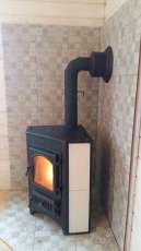 Купить Печь-камин Везувий ПК-01 (270) угловой красный 9 кВт в Гомеле в Гомеле