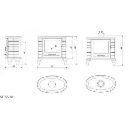 Купить Печь-камин Kratki Koza K8 в интерьере в Гомеле Амазонка бай фото в Гомеле