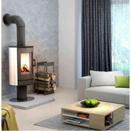 Купить Печь-камин Kratki KOZA/AB/S/N/KAFEL/BIALY (кафель белый) в интерьере в Гомеле Амазонка бай фото в Гомеле