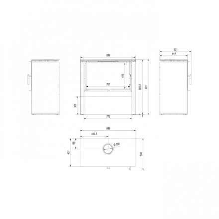 Печь-камин Kratki Juno 12/B Амазонка бай фото в Гомеле