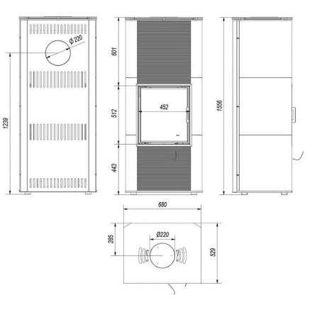 Купить кафельный печь камин Kratki NADIA KAFEL B RYFEL в Гомеле