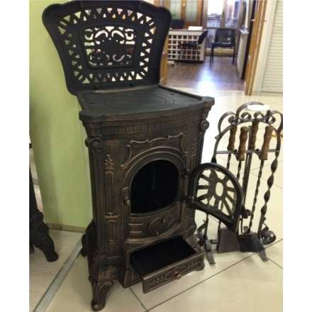 Печка чугунная Амбра в интерьере Амазонка бай фото в Гомеле