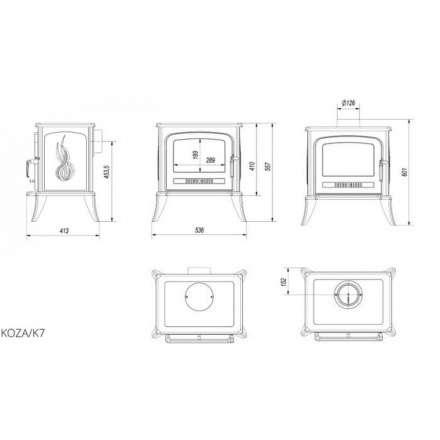 Печь-камин Kratki Koza K7 Амазонка бай фото в Гомеле