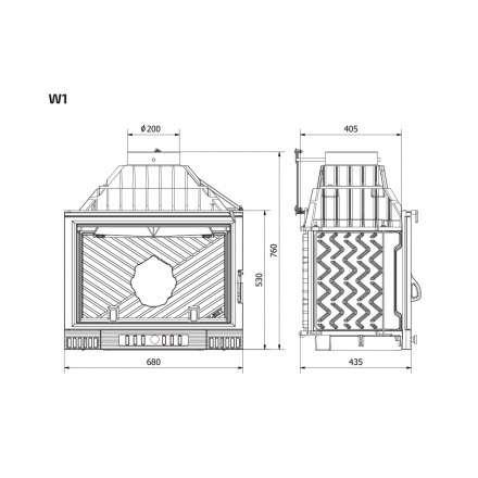 Каминная топка Kawmet W1-18 кВт Феникс в Гомеле