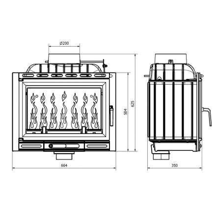 Каминная топка Kawmet W13A-11,5 кВт EKO в Гомеле