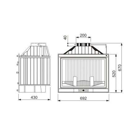 Каминная топка Invicta 700 PRIMO с шибером в Гомеле