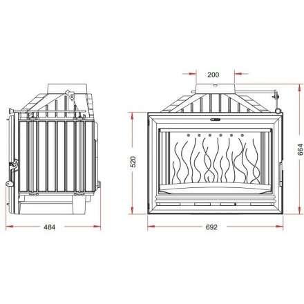 Каминная топка Invicta 700 Option с шибером в Гомеле