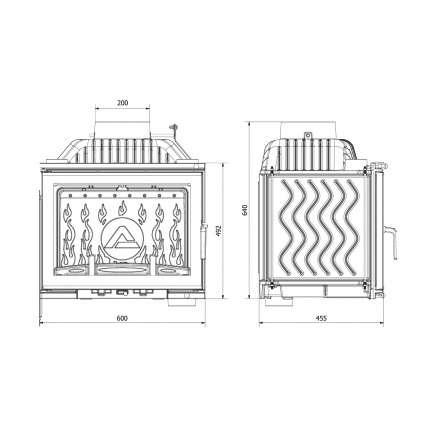 Каминная топка Kawmet W17 12,3 кВт EKO в Гомеле