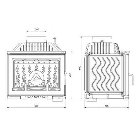 Каминная топка Kawmet W17 DECOR 14 кВт в Гомеле