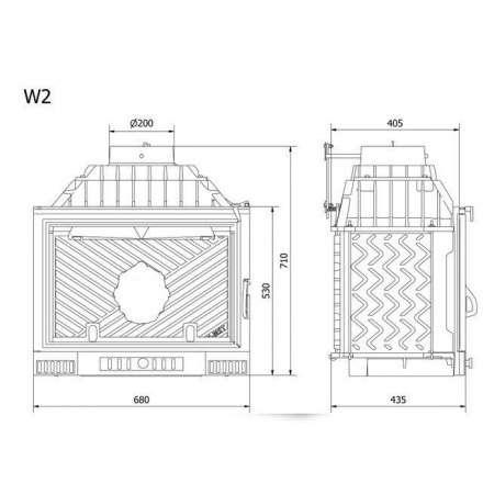 Каминная топка Kawmet W2-14,4 кВт в Гомеле