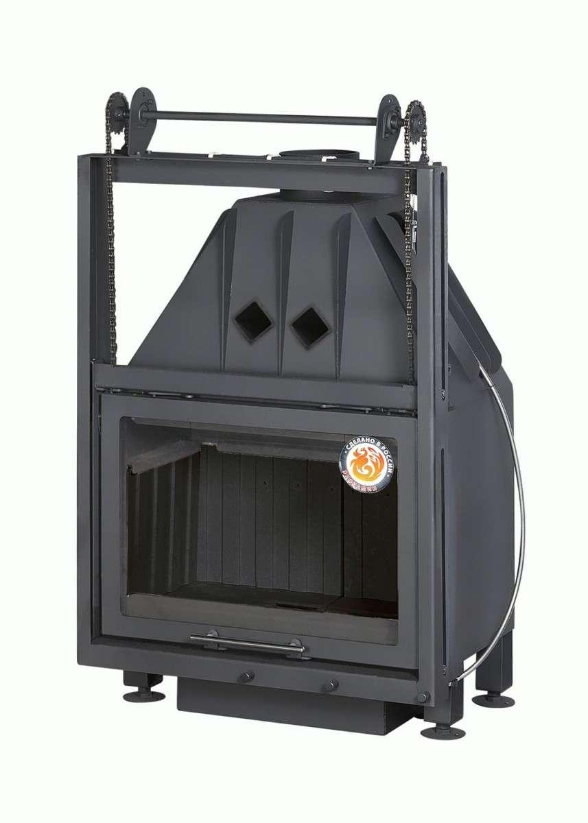 Каминная топка Экокамин Альфа 700K с контргрузом черный шамот купить в Гомеле