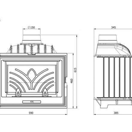 Каминная топка Kawmet W13 9,5 кВт в Гомеле