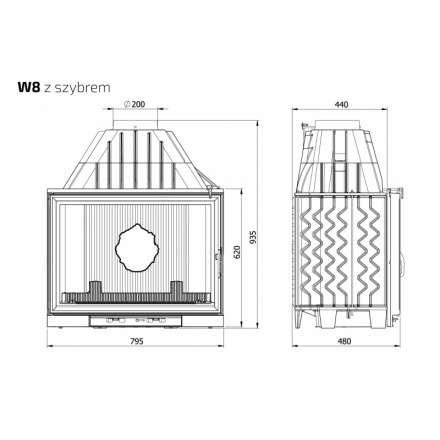 Каминная топка Kawmet W8-17,5 кВт EKO в Гомеле