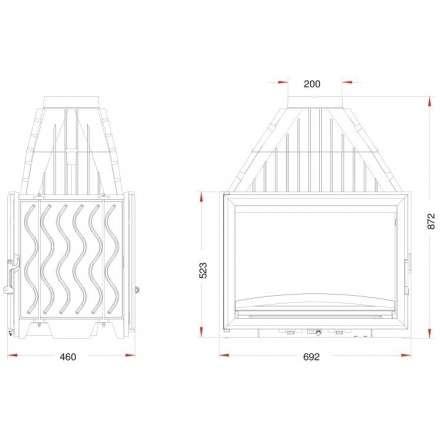 Каминная топка Invicta 700 Double Face в Гомеле