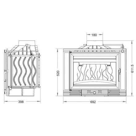 Каминная топка Invicta 700 Minos с шибером в Гомеле