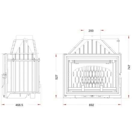 Каминная топка Invicta 700 Grand Vision с шибером в Гомеле