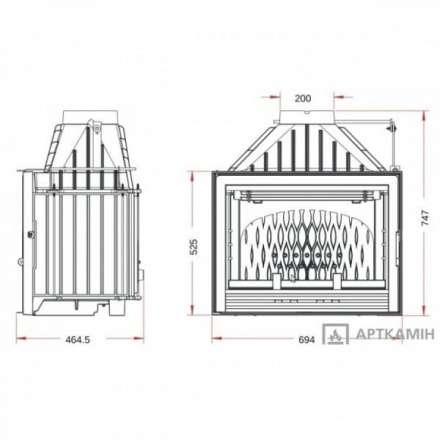 Каминная топка Invicta 700 Compact с шибером в Гомеле