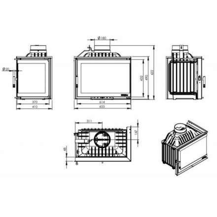 Каминная топка NORDflam Etna left в Гомеле